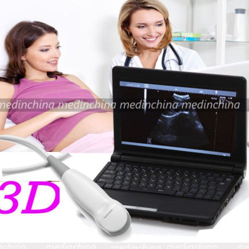 CE 10.1&#034;Digital Laptop Ultrasound Scanner+Micro-convex Cardiac probe+Free 3D
