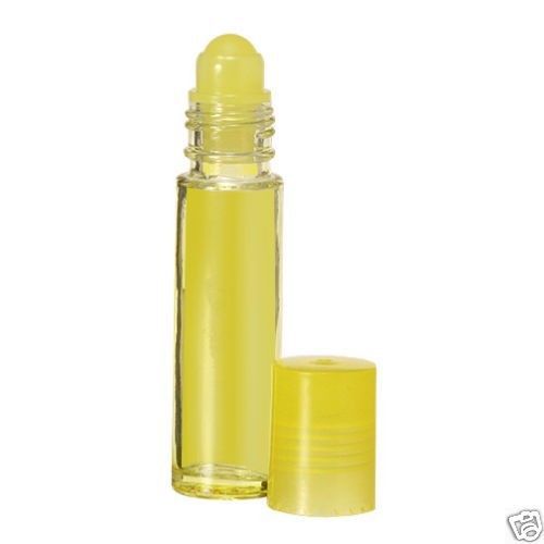 1/3 oz. glass perfume oil roll-on bottles - yellow (144 roll-on bottles) 1 gross for sale