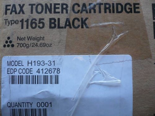 New Lanier Ricoh type 1165 Toner Cartridge 412678 LgQty