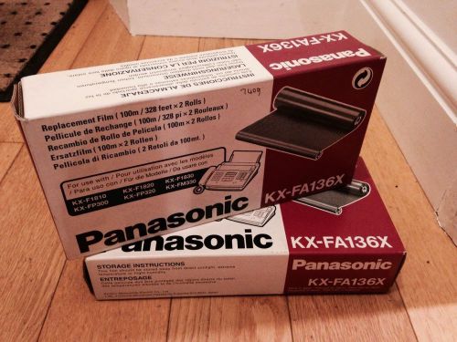 Two Panasonic Fax Rolls Kx-Fa136X For Kx-F1810/1820/1830 Fp300/320/Fm330