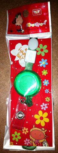 Retractable id. holder with lanyard, yo-yo (green) for sale