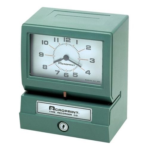 Acroprint Electronic Time Clock &amp; Recorder - Green - ACP012070411
