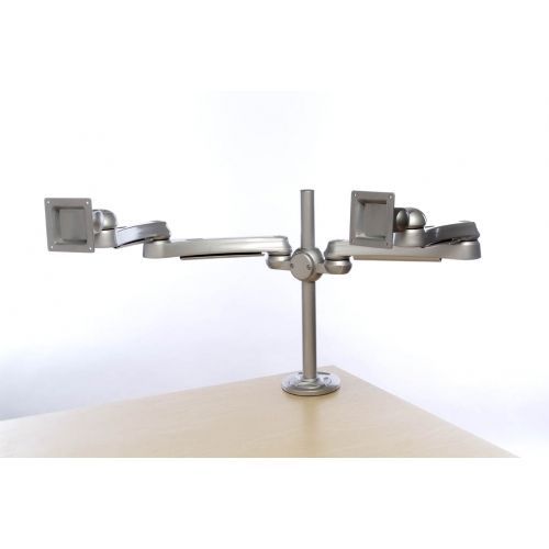 Premium high quality double (2) flat screen arm w/various fittings silver for sale