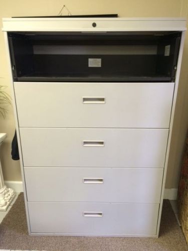 Five-drawer Lateral File cabinet- beige