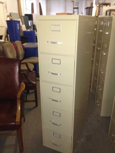 ***5 DRAWER LETTER SIZE FILE CABINET by STEELCASE OFFICE FURNITURE in BEIGE***