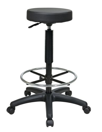Office Star Products Height Adjustable Stool with Nylon Base