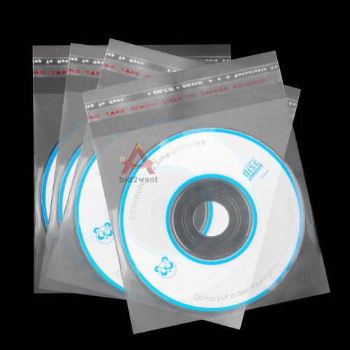 100 Mini CD/DVD-R RW 3 inche (8cm) Plastic Sleeves case