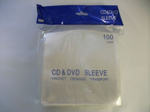 100 Vinyl Clear CD DVD Sleeve with Flap and No Adhesive (Thickness 12C)