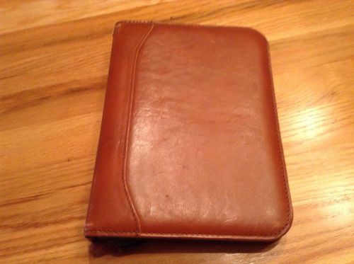 Leather Portfolio, Franklin Covey, Tan, Includes Extra Pages!