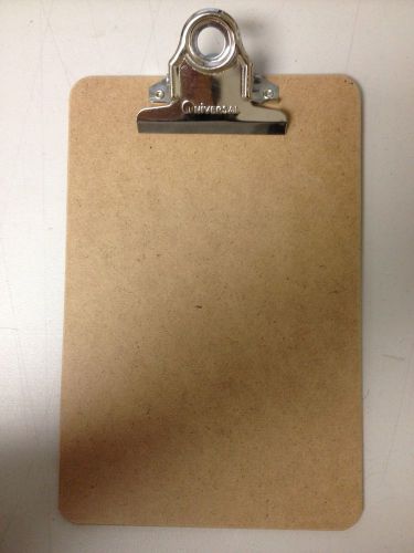 New universal wood fiber clipboard w/high-capacity 1&#034; clip. 6&#034;w x 9&#034;h unv 05610 for sale