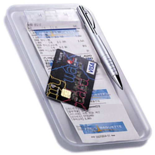 X3 sysmax compact clip board receipt bill memo credit card holder mini a6 small for sale