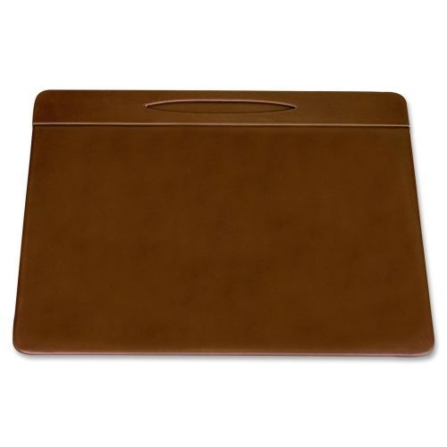 Dacasso 17 x 14 conference desk pad - rustic brown leather - felt backing for sale