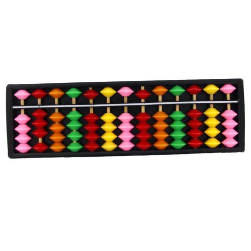 Portable Plastic Abacus Arithmetic Soroban Calculating Tool, 13 Rods with