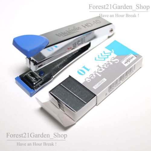 Whashin Mini Stapler HD-10W,Remover,Staping,Tcking Staples1000Pcs - Blue Color