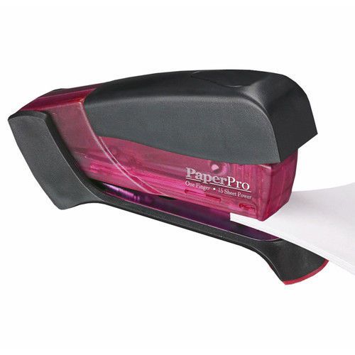 New Accentra PaperPro Compact Spring Powered Stapler Pink, 15 Sheet Free Ship