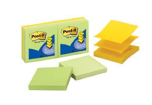 Post-it pop-up apple fresh note - pop-up, repositionable - 3&#034; x 3&#034; - (r3306apl) for sale