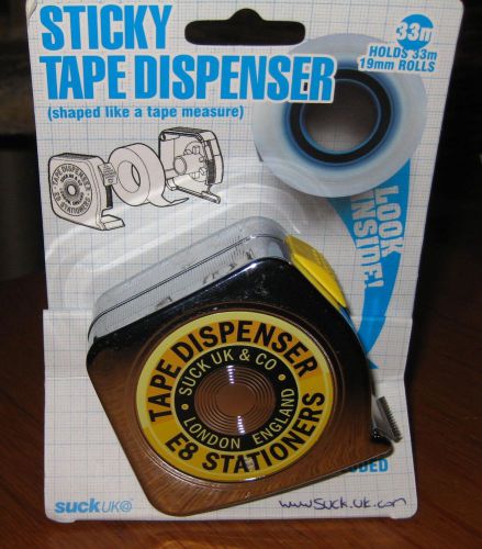Suck UK Sticky Tape Dispenser - with an ABS Casing- Carpenter Tape Measure Look