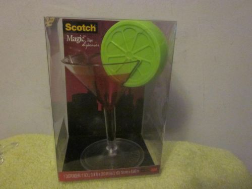 NIB COSMO Fun Novelty Cosmo with Lime Tape Dispenser, Includes 3/4&#034; Tape Roll