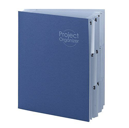 Smead Project Organizer, 10 Pocket Dividers, Letter Size, Navy/Lake Blue New