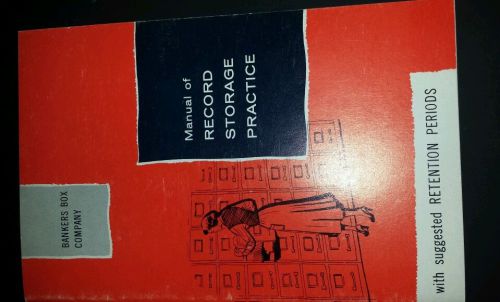 Vintage Manual of Record Storage Practice by Bankers Box Company - June 1960