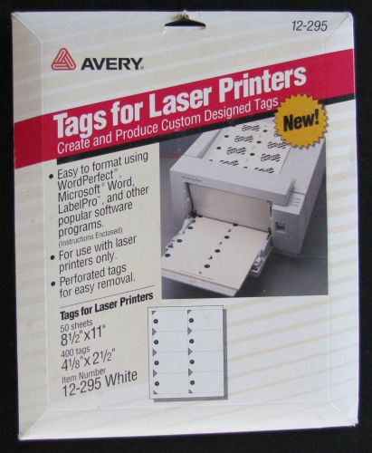 Avery Tags for Laser Printers 12-295 White