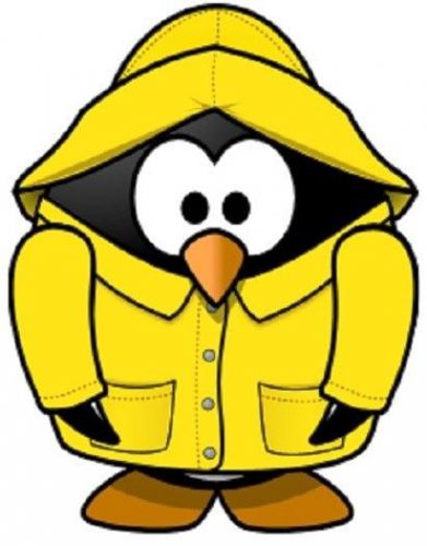 30 Custom Raincoat Penguin Personalized Address Labels