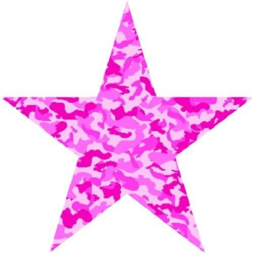 30 Custom Pink Camo Star Personalized Address Labels