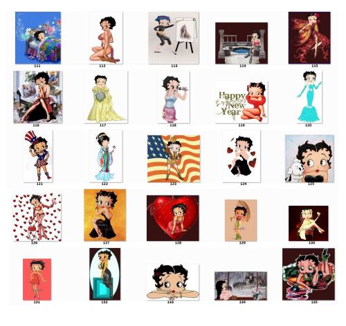 30 Return Address Labels &amp; 30 Square Stickers Betty Boop Buy3 get1 free (b5)