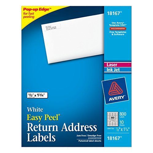 Avery Return Address Labels for Laser and Inkjet Printers, 0.5 x 1.75 Inches,