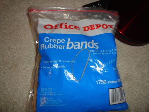 Rubber Bands,Size 19,3-1/2&#034;x1/16&#034;, Crepe, 1500 count