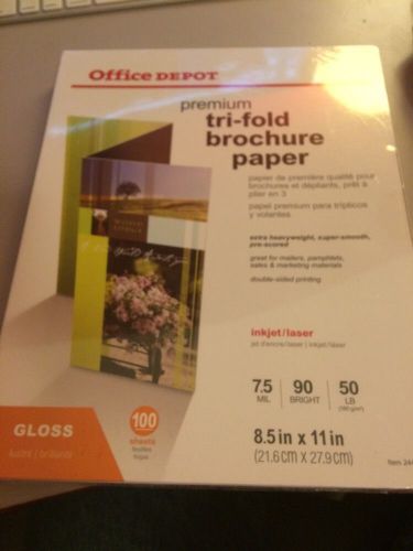 Office Depot premium tri-fold brochure paper