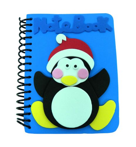 Foam Cover Holiday Penguin Notebook 40 Ruled Sheets