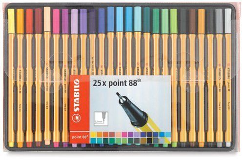 30 stabilo 88 pens wallet set water based odorless pen no smudge free shipping 1 for sale