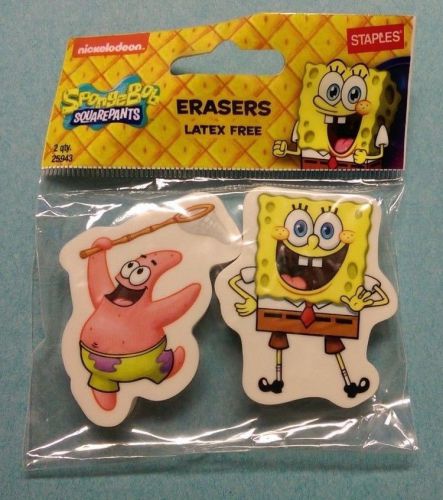 SpongeBob SquarePants and Patrick Eraser Set Birthday Party Favors Free Shipping