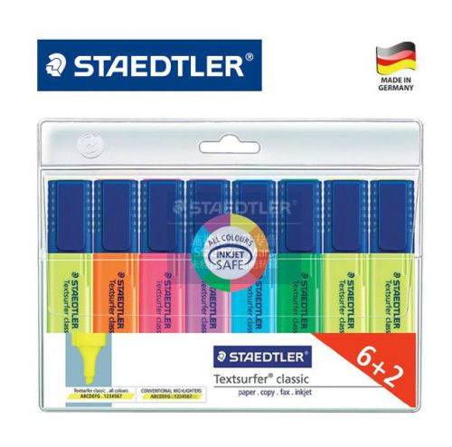 STAEDTLER 364 AWP8 TEXTSURFER Highlighter 8 PEN Set Origin Germany