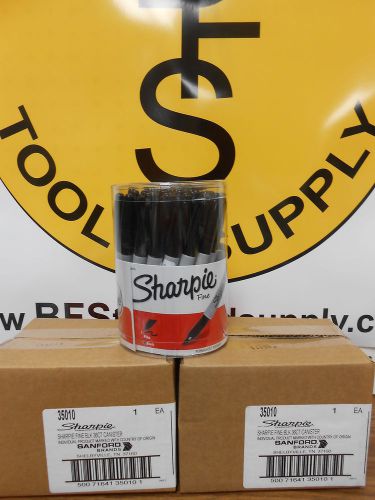 NEW - SHARPIE 35010 36 Count Fine Black Markers 36/Canister 4935493