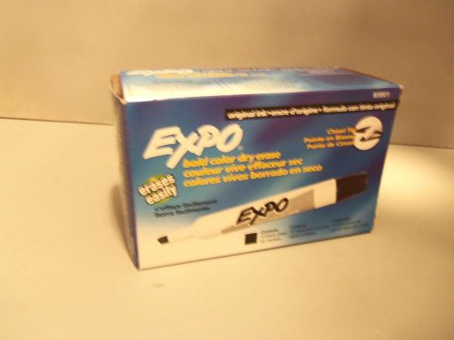 12 Expo Original Dry Erase Markers Black Ink Chisel Tip