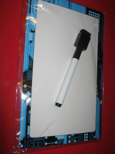 Dry Erase Magnetic Messege Board, with Marker and Eraser, &#034;NEW&#034;-Blue
