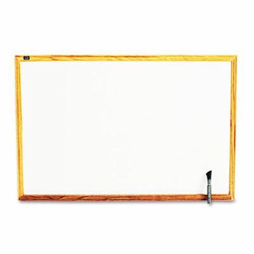Quartet Classic Melamine Whiteboard, 36 x 24, Oak Finish Frame (QRTS573)