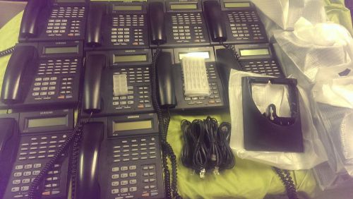 10 Used Samsung iDCS 28D Telephones 10 New Base Wedges New Line Cords. Cleaned