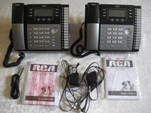 Lot of 2 RCA 1.9 GHZ 25424RE1 VISYS 4-Line Corded Business Expandable Phones New