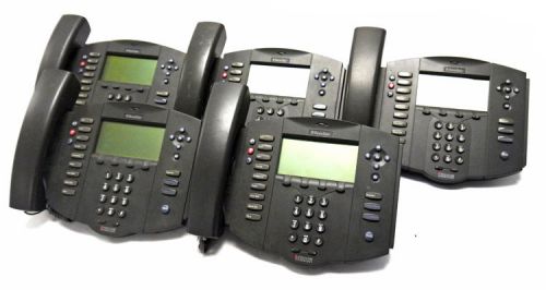 (5) polycom shoreline soundpoint ip-100 voip office display phone 2201-11500-001 for sale