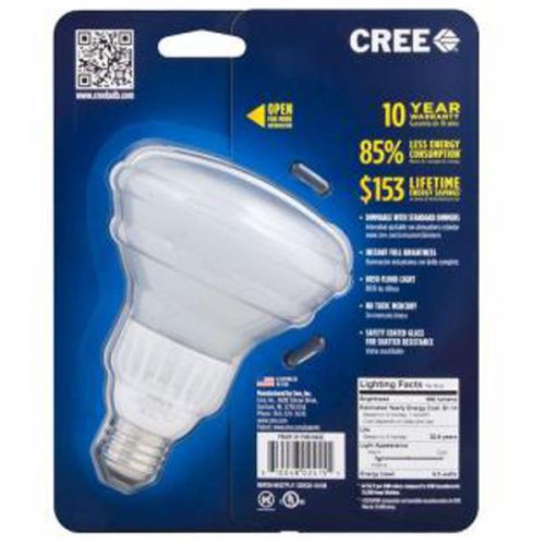 LED - 9.5 Watt - BR30 - 65W Equal - 650 Lumens - 2700K Warm White - Cree BBR30-0