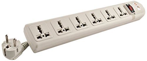 VCT - 220V/240V AC 13A Universal Surge Protector / Power Strip with 6 Univers...
