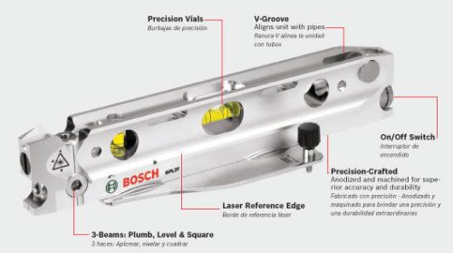New in package. free shipping, bosch torpedo 3-point 100&#039; alignment laser level for sale