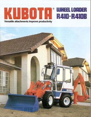 Equipment Brochure - Kubota - R410 B - Wheel Loader - c1989 (E1776)