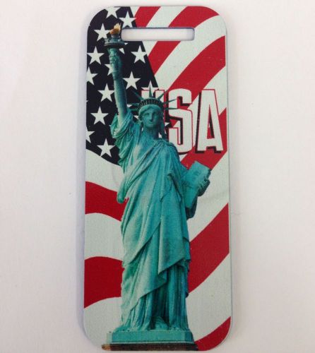10 Statue Of Liberty Luggage Tag UV Printed Anoduzed Aluminum Laser Engravable