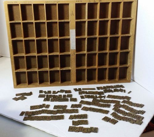 Lot of 200 Brass New Hermes Engraving Font Letters Numbers Characters Symbols