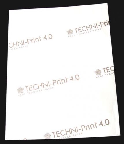 100p 8.5x11 Techni-Print 4.0 Laser Transfer Paper light color fabrics,heat press