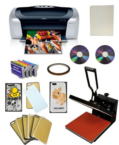 15x15 Heat Press Heat Transfer,Printer,iPhone/Samsung Case Cover,Refil Cartridge